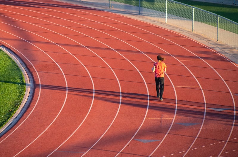 Woman jogging for fitness